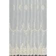 Ткани для декора - Тюль микросетка вышивка Маделин молочная, золото с фестоном