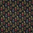 Тканини портьєрні тканини - Жакард Енімалс звірятка кольорові фон чорний