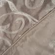 Ткани для штор - Тафта вышивка Лира кора дуба-молочный