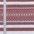 Ткани для портьер - Супергобелен Украинская вышивка-2 цвет красный, черный