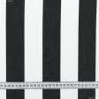 Тканини для римських штор - Дралон смуга /LISTADO колір молочний, чорний