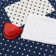 Тканини текстиль для кухні - Фартух Горох білий в комплекті з рушником та прихваткою