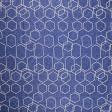 Ткани для постельного белья - Бязь набивная ГОЛД DW геометрия синий