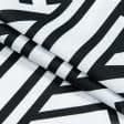 Тканини для постільної білизни - Бязь набивна ГОЛД HT геометрія біло-чорний