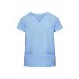 Тканини комплекти одягу - Куртка медична чоловіча шавлія блакитна р.46