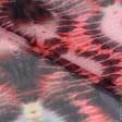 Тканини для блузок - Шифон принт купон калейдоскоп рожевий/темно-фіолетовий/салатовий