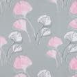 Тканини для сорочок - Поплін ТКЧ гінкго білоба сіро-рожевий