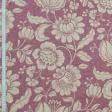 Ткани для штор - Декоративная ткань Саймул Бакстон цветы большие фон темно фрезовый