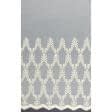 Тканини гардинні тканини - Тюль мікросітка вишивка Вензель колір молочний, золото з фестоном