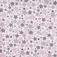 Тканини для постільної білизни - Бязь набивна RANFORCE LUX зірки рожевий
