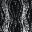 Ткани вискоза, поливискоза - Велюр жаккард Дакар волна черный, св.серый