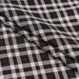 Тканини для блузок - Платтяна TWILMEL клітинка чорна/сіра