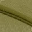 Ткани трикотаж - Шифон жатка светло-оливковый