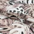 Тканини бавовняні сумішеві - Декоративна тканина Селва великий лист т.бежевий