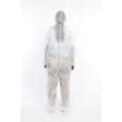 Ткани защитные костюмы - Защитный комбинезон с капюшоном одноразовый  ламинированый спанбонд (герметизация швов ультразвуком) XL