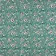 Ткани для декоративных подушек - Декоративная ткань лужан цветы колибри зеленый