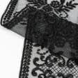 Ткани кружево - Декоративное кружево Агат черный 14 см
