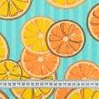 Тканини вафельні - Тканина рушникова вафельна набивна апельсини