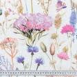 Тканини бавовна - Декоративна тканина Польові квіти молочний