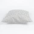 Тканини для подушок - Чохол на подушку новорічний Ніпі листочки колір срібло 45х45см (145039)