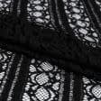 Ткани для блузок - Гипюр черный