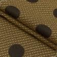 Тканини для декоративних подушок - Декор-гобелен горошок старе золото,коричневий