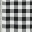Ткани для рубашек - Фланель рубашечная бело-черная клетка