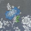 Тканини гардинні тканини - Гард пол гипюр  ромашки блакитний