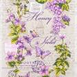 Ткани для полотенец - Ткань полотеничная вафельная набивная цветы и бабочки