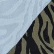 Тканини для суконь - Трикотаж віскозний принт зебра хакі/чорний