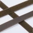 Ткани для одежды - Липучка Велкро пришивная мягкая часть коричнево-зеленая 20мм/25м