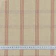 Тканини бавовняні сумішеві - Декоративна тканина Оскар клітинка св.беж-золотоо, червоний
