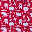Тканини розпродаж - Декоративна тканина Манада африка колір червоний
