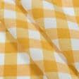 Ткани для столового белья - Ткань скатертная весна в клетку желто-горчичный 