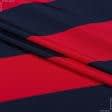 Тканини для блузок - Трикотаж  Iridiumdes холодна віскоза смужка червоно-синя