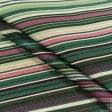 Ткани для чехлов на стулья - Декор-гобелен  полоса расол/rasol  зеленый фрез беж