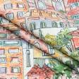 Тканини бавовна - Декоративна тканина Будиночки кольорові