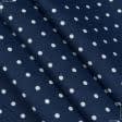 Тканини для печворку - Декоративна тканина Джойфул горох білий фон синій