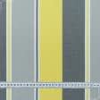 Тканини для меблів - Дралон смуга /TURIN колір сірий, жовтий
