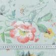 Тканини для декору - Декоративна тканина Туін квіти фон сірий
