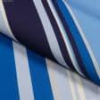 Тканини для римських штор - Дралон Доностія / DONOSTI смуга синій, блакитний, білий