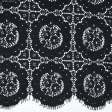 Ткани для платьев - Гипюр с фестоном 2.8м черный