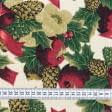 Ткани текстиль для кухни - Сет сервировочный  Новогодний / Рождественник  фон ваниль  30х45 см  (153672)