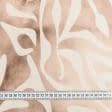 Тканини льон - Платтяна Дієго принт зебра бежево-коричнева