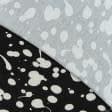 Тканини для суконь - Трикотаж віскозний принт плями білі на чорному