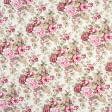 Тканини для римських штор - Декоративна тканина панама Арезо квіти бордовий