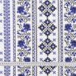 Тканини бавовна - Тканина рушникова вафельна набивна орнамент синій