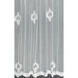 Ткани гардинные ткани - Тюль сетка вышивка Франческа  белая  с фестоном