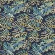Ткани для декоративных подушек - Декоративная ткань Албус  монстера синий