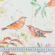 Тканини портьєрні тканини - Декоративна тканина Нільс пташки крем, жовтогарячий